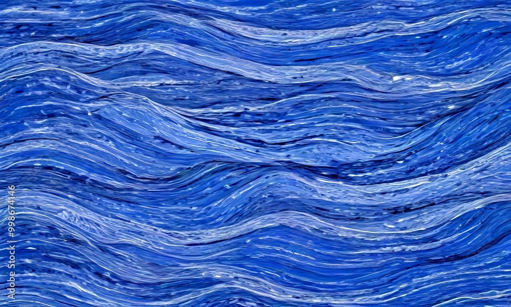 Aufkleber a close-up view textured surface resembling the surface of water, with a pattern of wavy lines and a gradient of blue and white colors
