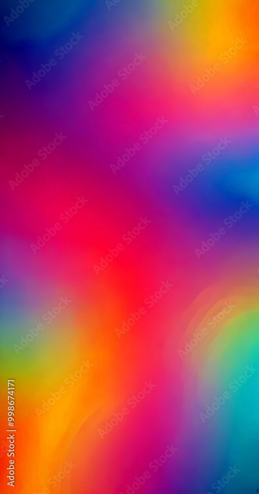 Aufkleber a vibrant gradient background with a rainbow-like effect, transitioning from warm hues of red, orang