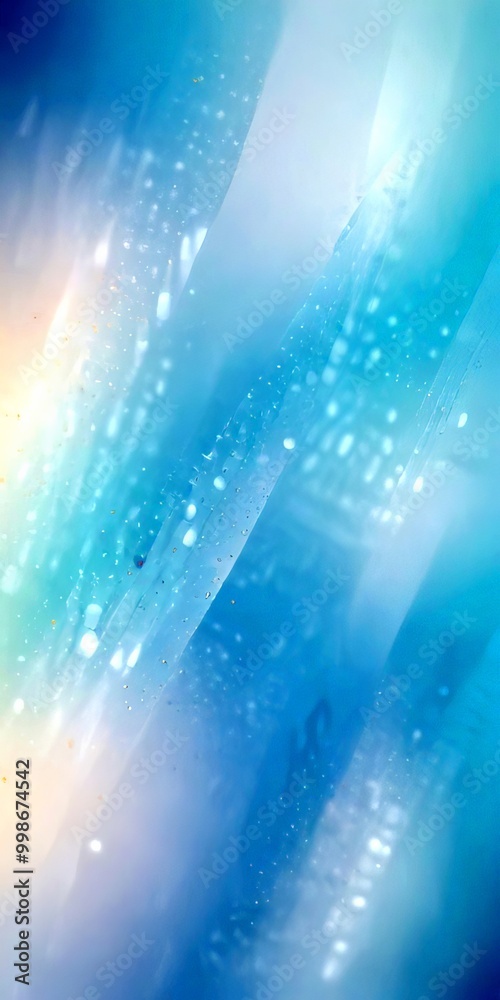 Poster a gradient background with a blend of blue, white, and orange hues, creating a serene and dreamy atm