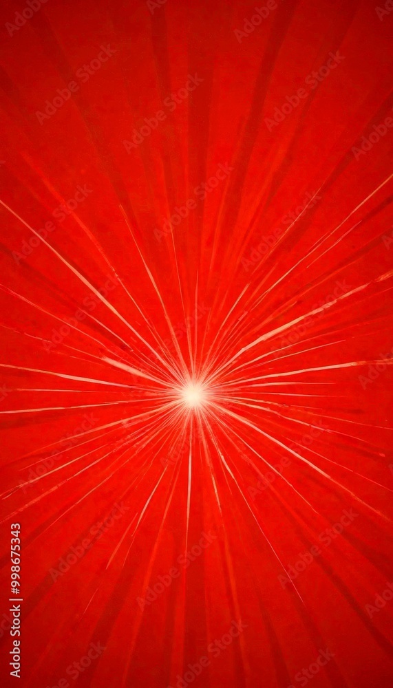 Fototapete a vibrant red background with radiating white lines, creating a striking visual effect the central f
