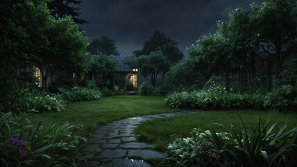 person walking in the park