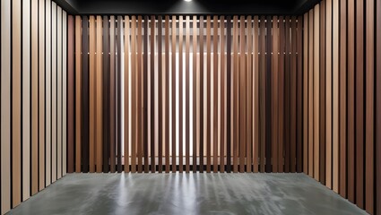 Wooden slat wall interior design