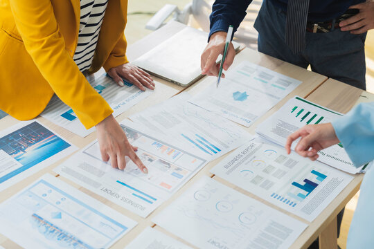 ESG environmental social governance ideas shring business discuss eco-friendly company meeting with business people implementing environmental protection for clean and sustainable future ecology