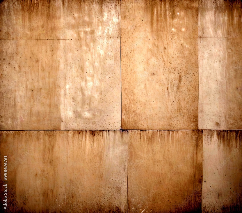 Poster a close-up view textured concrete wall, with a uniform beige color and a slightly uneven surface