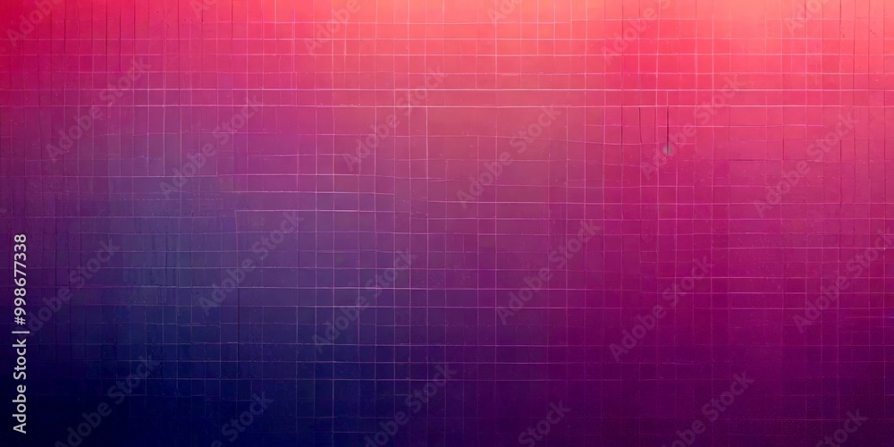 Aufkleber a gradient background with a grid-like pattern of small white lines, transitioning from a deep purple at the top to a lighter pink at the bottom