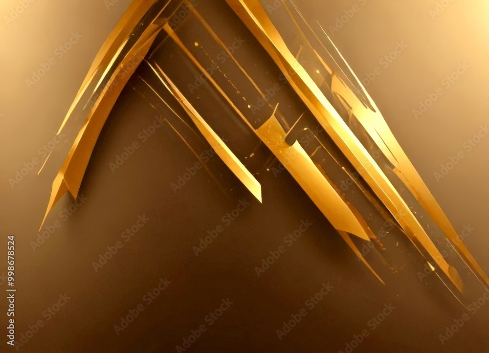 Poster a dark brown abstract background with a diagonal arrangement of golden, curved lines that create a sense of movement and dynamism