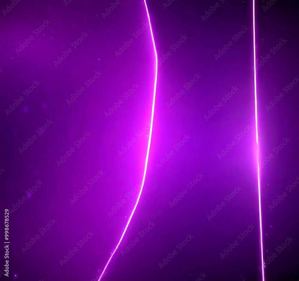 Poster a purple background with a single, curved line of light shining through it, creating a sense of movement and energy