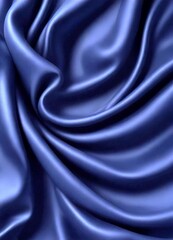Obraz premium a close-up view smooth, flowing fabric with a deep blue color, resembling the texture of satin