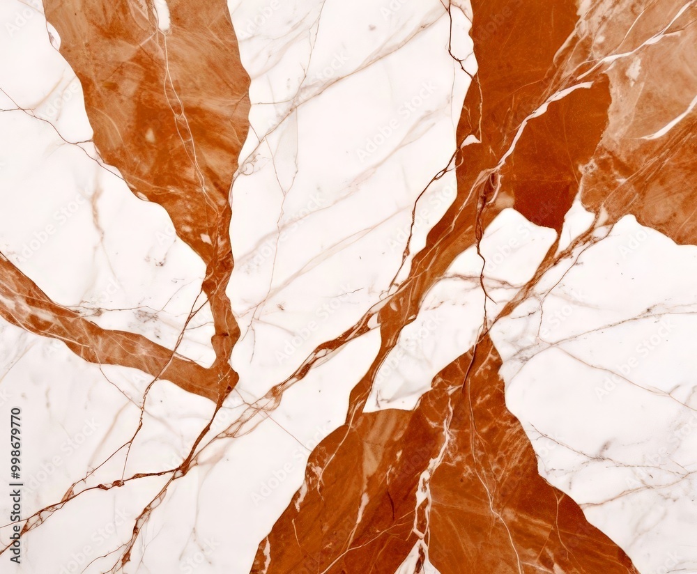 Aufkleber a close-up view marble surface with a textured pattern of brown and white marble