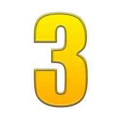 3d golden number 3
