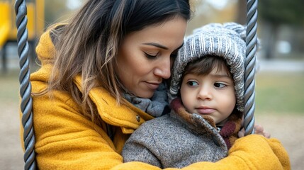 Obraz premium Heartwarming Moment Between Caregiver and Child