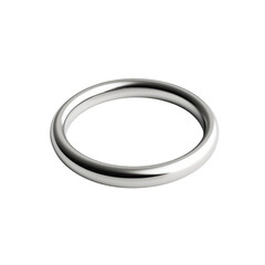 Elegant silver wedding band with a polished finish