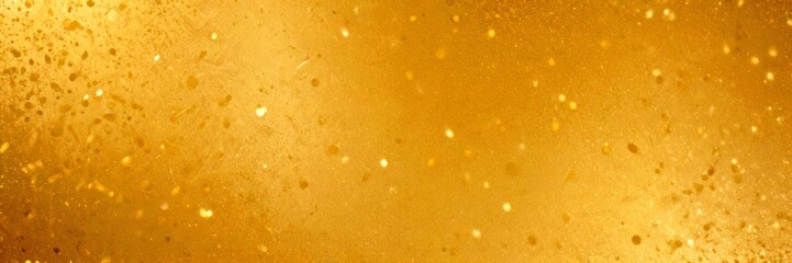 Obraz premium a close-up view textured golden surface, with small, irregularly shaped specks of gold scattered across the frame