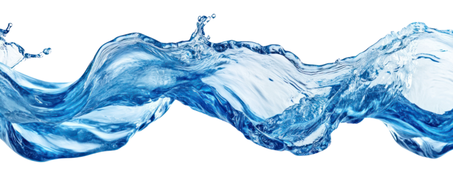 PNG Water flowing splash blue splashing.