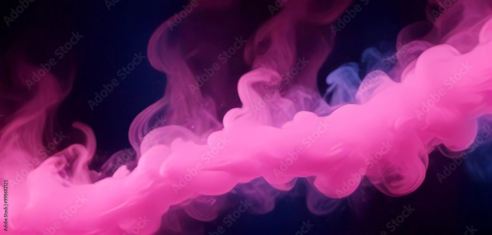 Poster pink smoke swirls and dances against a dark background, creating a captivating visual effect