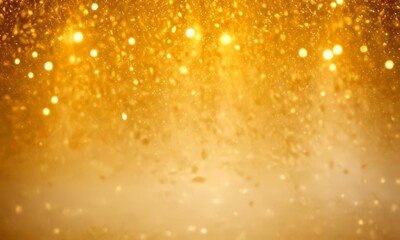 a golden background with a subtle shimmering effect, creating a warm and inviting atmosphere The golden hue is further enhanced by the scattered golden lights, which appear to