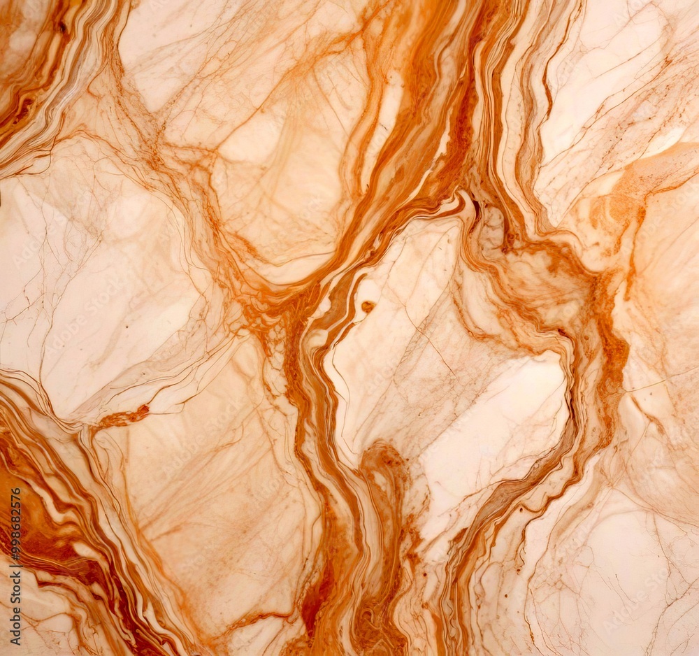 Poster a close-up view marble surface with a swirling pattern of light and dark brown hues, creating a sense of movement and texture