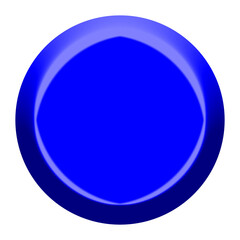 3d blue button