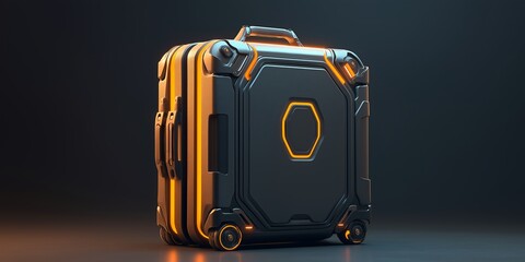 Fototapeta premium Luggage Mockup With Generative AI.