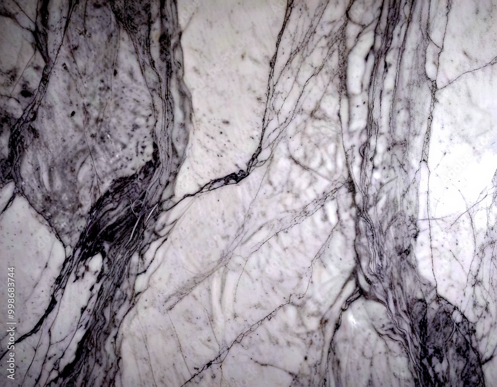 Aufkleber a close-up view marble surface with a textured, white and gray marble pattern