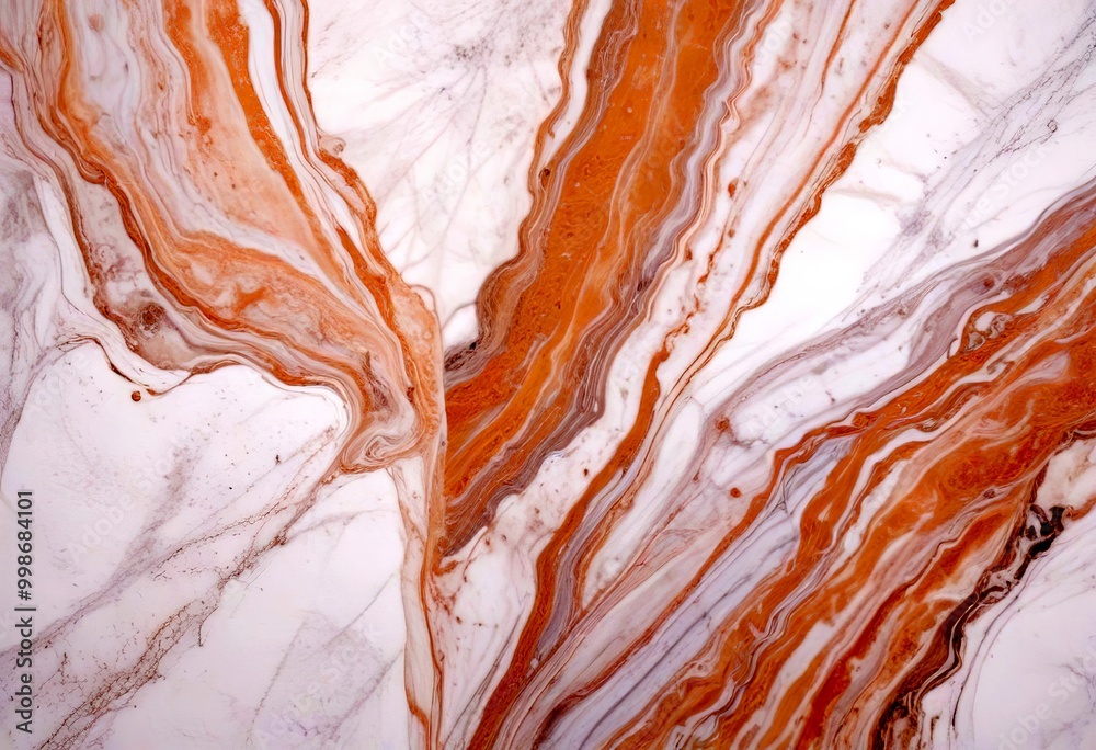 Poster a close-up view marble surface with a swirling pattern of light and dark brown marble