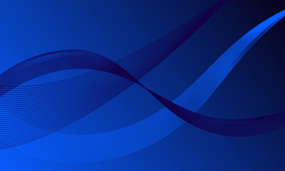 blue lines wave curves with soft gradient abstract background