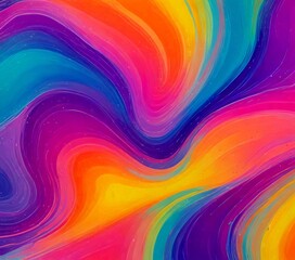 a vibrant abstract pattern with swirling, multicolored lines and curves, creating a dynamic and visually striking composition