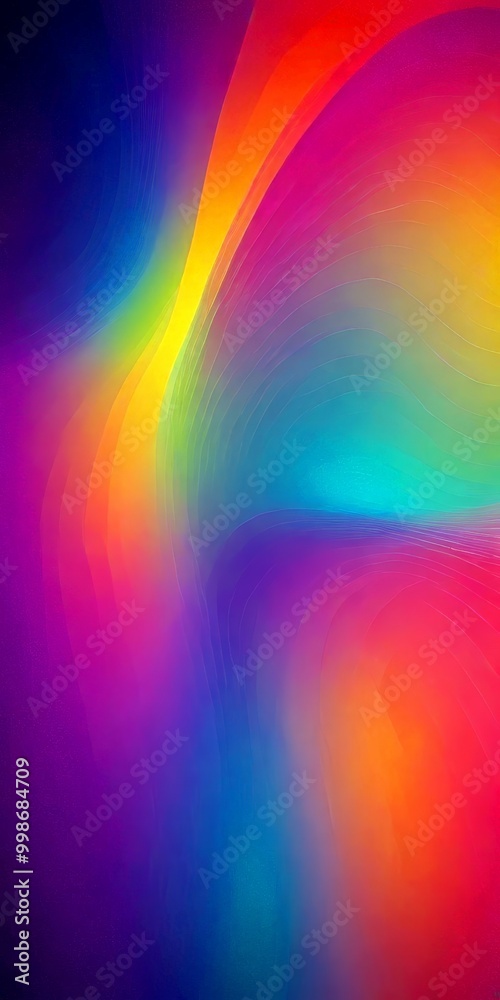 Aufkleber a vibrant abstract background with a gradient of colors, including shades of blue, purple, orange, a