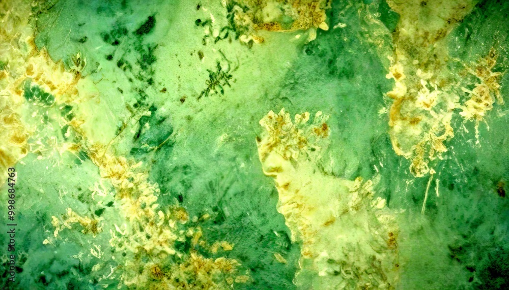 Poster a close-up view textured surface with a greenish-blue hue, featuring a pattern of small, irregularly