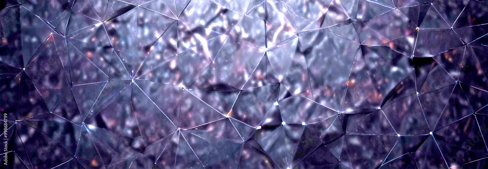 Poster a dark, abstract background with a network of intersecting lines and points, creating a sense of depth and complexity