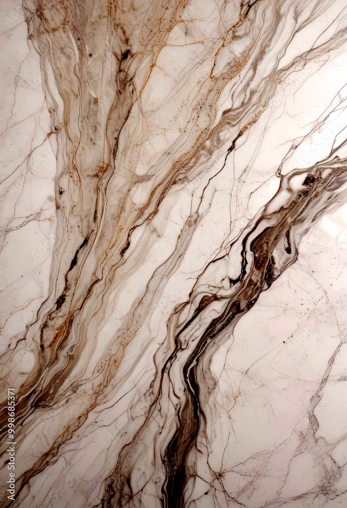 Poster a close-up view marble surface with a swirling pattern of light and dark gray marble