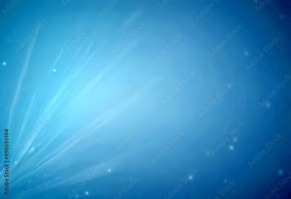 Poster a gradient background transitioning from a light blue at the top to a darker blue at the bottom, with scattered white dots or specks of light adding a sense of depth and texture