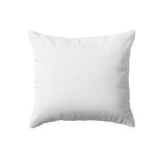 Soft white decorative pillow on a transparent background