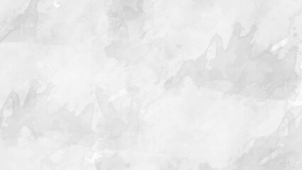 Silver ink and watercolor textures on white paper background. texture of white wall. Grey, white watercolor textured on white paper background. 