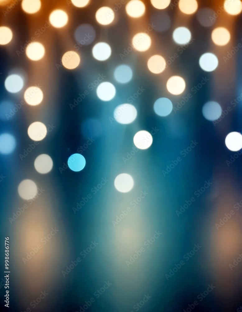 Fototapete a blurred background with a gradient of blue and white lights, creating a bokeh effect