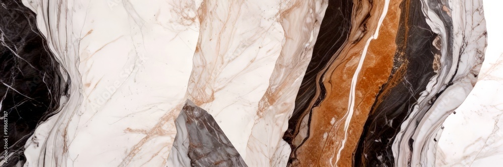 Poster a close-up view marble surface with a striking pattern of marble swirls in various shades of gray, b