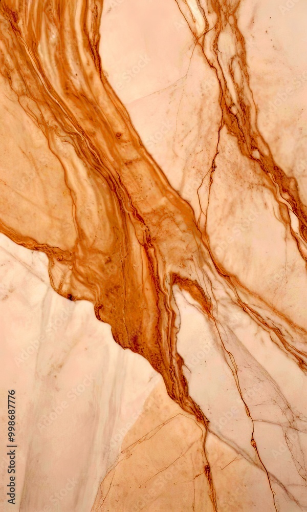 Poster a close-up view marble surface with a swirling pattern of light and dark brown hues, creating a sense of movement and texture