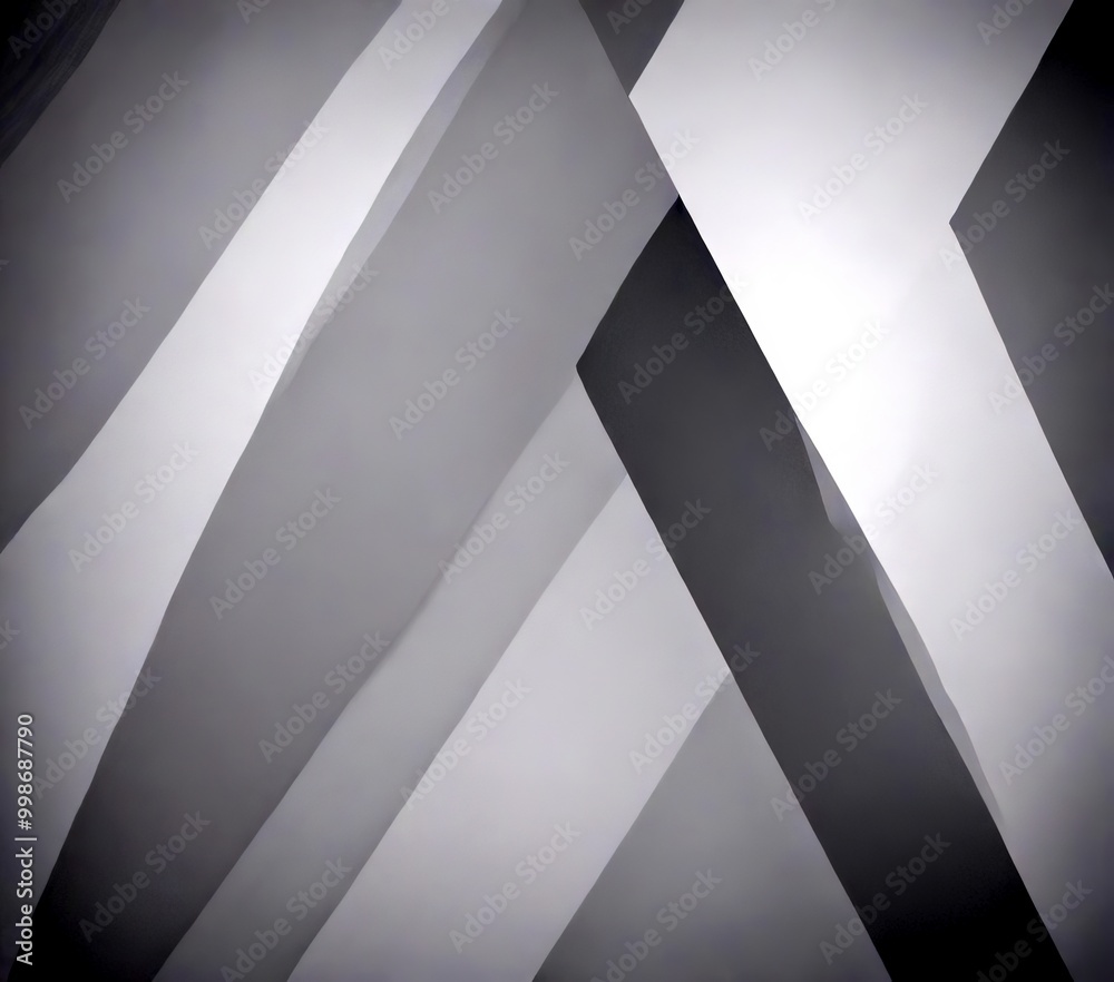 Aufkleber a black and white abstract composition featuring intersecting diagonal lines and rectangles, creating a sense of depth and movement