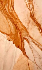 Fototapeta premium a close-up view marble surface with a swirling pattern of light and dark brown hues, creating a sense of movement and texture
