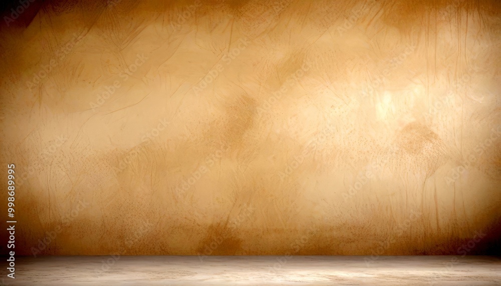 Poster A beige textured wall with a white base, creating a simple and clean background