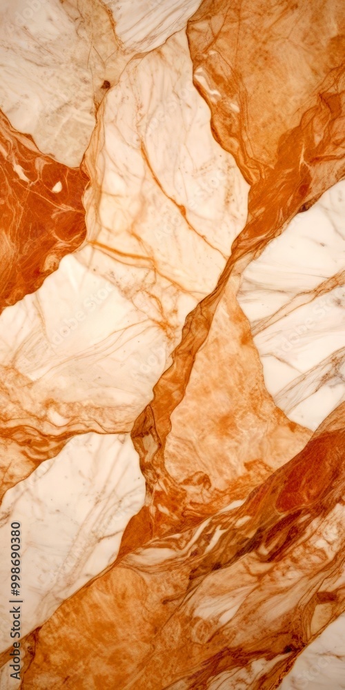 Poster a close-up view marble surface with a textured and patterned design, featuring a mix of light and da