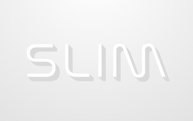 Slim shadow editable text effect
