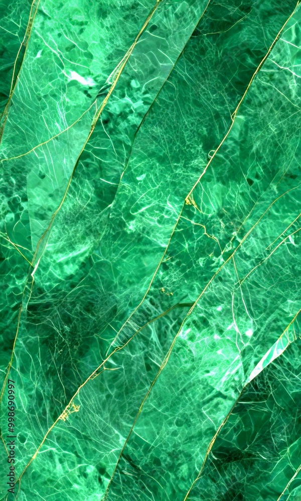 Poster a close-up view green marble surface with a textured and patterned appearance