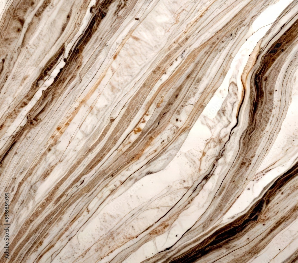 Poster a close-up view marble surface with a distinctive swirling pattern of light and dark gray marble