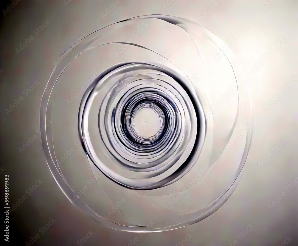 Aufkleber a spiral pattern of concentric circles, with the outermost circle being the largest and gradually shrinking towards the center