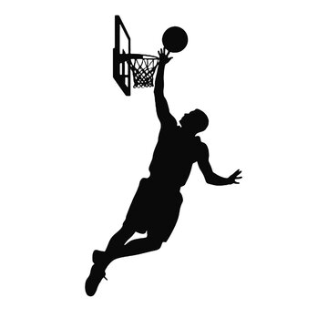 recommend clip art: slam dunk silhouette vector illustration