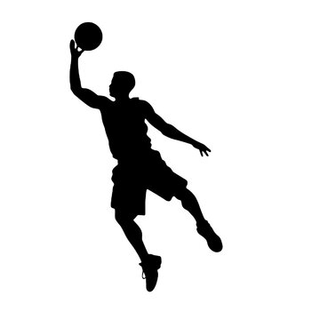 recommend clip art: slam dunk silhouette vector illustration