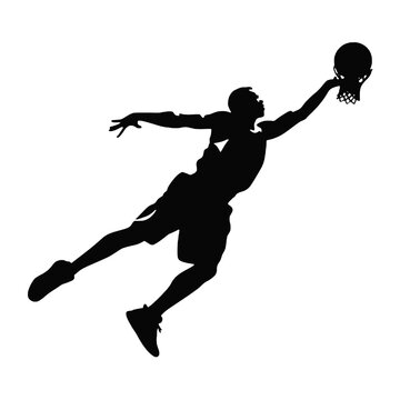 recommend clip art: slam dunk silhouette vector illustration