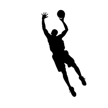 recommend clip art: slam dunk silhouette vector illustration