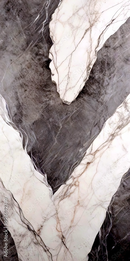 Poster a close-up view marble surface with a textured, gray-colored marble pattern The marble appears to be a natural stone, with a mix of white and gray hues The does